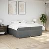 vidaXL Cama box spring con colch&oacute;n tela gris oscuro 200x200 cm