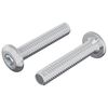 vidaXL Tornillo de Bloqueo de Cabeza 2 uds. Plateado M6 x 30 mm Acero