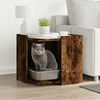 vidaXL Mueble arenero para gatos madera roble ahumado 53x53x51 cm