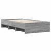 vidaXL Estructura de cama madera de ingenier&iacute;a gris Sonoma 75x190 cm