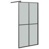vidaXL Mampara de ducha accesible vidrio templado oscuro 100x195 cm