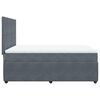 vidaXL Cama box spring con colch&oacute;n terciopelo gris oscuro 140x190 cm