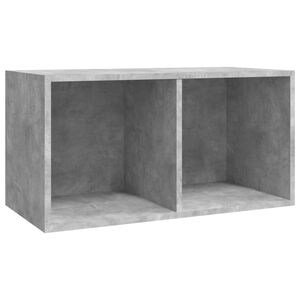 vidaXL Caja para discos de vinilo madera contrachapada gris 71x34x36cm