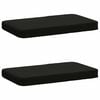 vidaXL Cojines para banco de 2 piezas VUGHT 2 pcs 100% Poli&eacute;ster Negro