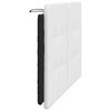 vidaXL Cabecero de cama acolchado Zadar cuero sint&eacute;tico blanco negro 140 cm