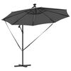 vidaXL Parasol de cantilever tipo plátano Antracita 294 x 294 x 248 cm