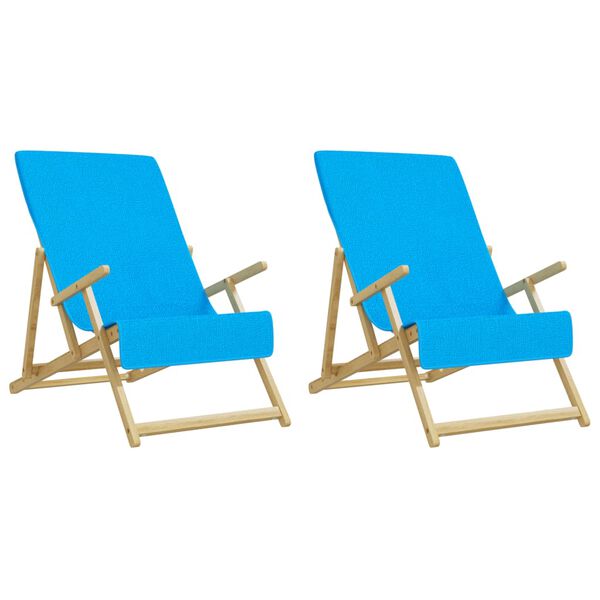 vidaXL Toallas de playa 2 uds tela turquesa 400 g/m² 60x135 cm