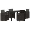 vidaXL Conjunto de Comedor de Jard&iacute;n 5 uds. Gris antracita PP