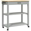 vidaXL Carrito de cocina MONZA madera maciza de pino 84x40x88,5 cm