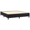vidaXL Cama box spring con colch&oacute;n terciopelo negro 200x200 cm