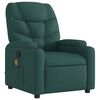 vidaXL Sill&oacute;n de masaje reclinable de tela verde oscuro