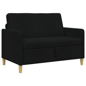 vidaXL Sof&aacute; con almacenamiento Negro 122 x 78 x 87 cm Poli&eacute;ster