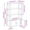 vidaXL Vitrina Roble artisan 30 x 80 x 119.5 cm Madera contrachapada