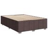 vidaXL Cama box spring con colch&oacute;n tela marr&oacute;n oscuro 140x190 cm