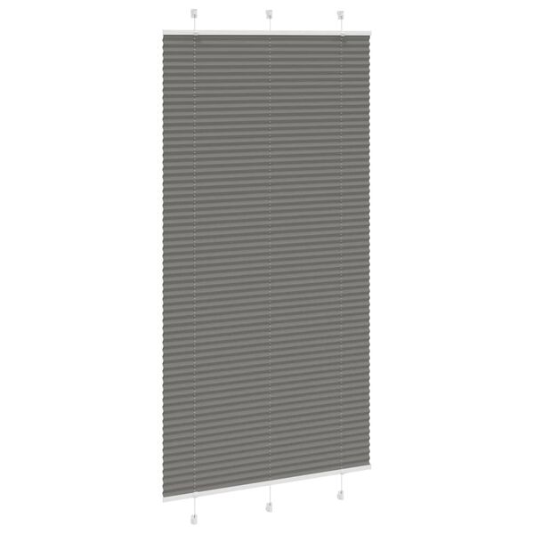vidaXL Estor Plisado Antracita 105x200 cm Tela Ancho 104,4cm Poli&eacute;ster