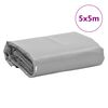 vidaXL Lona gris 5x5 m 650 g/m&sup2;