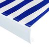 vidaXL Toldo de lona azul y blanco 400x300 cm