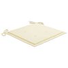 vidaXL Sillas de jard&iacute;n 8 uds madera teca con cojines color crema