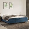 vidaXL Cama box spring con colch&oacute;n terciopelo azul oscuro 200x200 cm