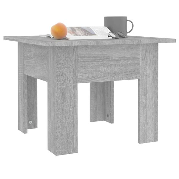 vidaXL Mesa de centro madera de ingenier&iacute;a gris Sonoma 55x55x42 cm