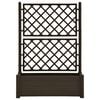 vidaXL Jardinera con enrejado PP moca 100x43x142 cm