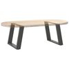 vidaXL Patas para mesa de centro en forma de U (2 unidades), antracita, 60 x (42-43) cm, acero