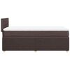 vidaXL Cama box spring con colch&oacute;n tela marr&oacute;n oscuro 90x200 cm