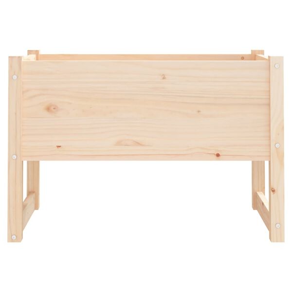 vidaXL Jardinera de madera maciza de pino 78x40x52 cm