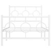 vidaXL Estructura cama sin colchón con estribo metal blanco 90x190 cm