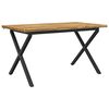vidaXL Mesa de comedor con borde natural 140 x 80 x 75 cm