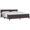 vidaXL Cama tipo Box Spring Marr&oacute;n Oscuro 200 x 200 cm tela