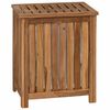 vidaXL Cesta de Lavander&iacute;a Natural Madera de teca maciza