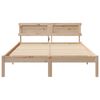 vidaXL Estructura de cama Marr&oacute;n 135 x 190 cm Madera de pino macizo