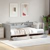 vidaXL Sof&aacute; cama con cajones sin colch&oacute;n gris hormig&oacute;n 75x190 cm