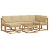 vidaXL Conjunto de sof&aacute;s de exterior 7 uds. y Beige