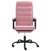 vidaXL Silla de oficina reclinable terciopelo rosa