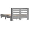vidaXL Estructura cama madera ingenier&iacute;a metal gris Sonoma 135x190 cm