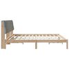 vidaXL Estructura de Cama con Cabecera Tapizada Marr&oacute;n 200 x 200 cm