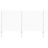 vidaXL Cerca de eslabones de cadena con poste 10 x 1,2 m Plateado