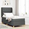 vidaXL Cama con Somier y Colch&oacute;n Gris Oscuro 90x190 cm de Tela tela