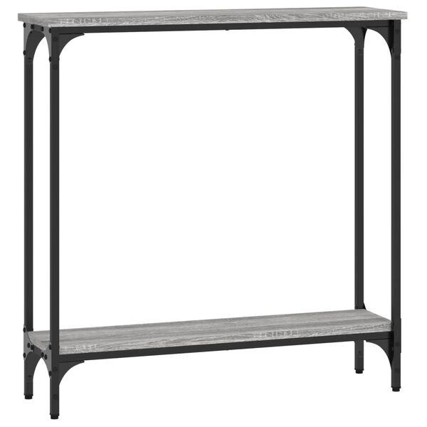 vidaXL Mesa consola madera de ingenier&iacute;a gris Sonoma 75x22,5x75 cm