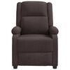 vidaXL Sill&oacute;n reclinable de tela marr&oacute;n oscuro