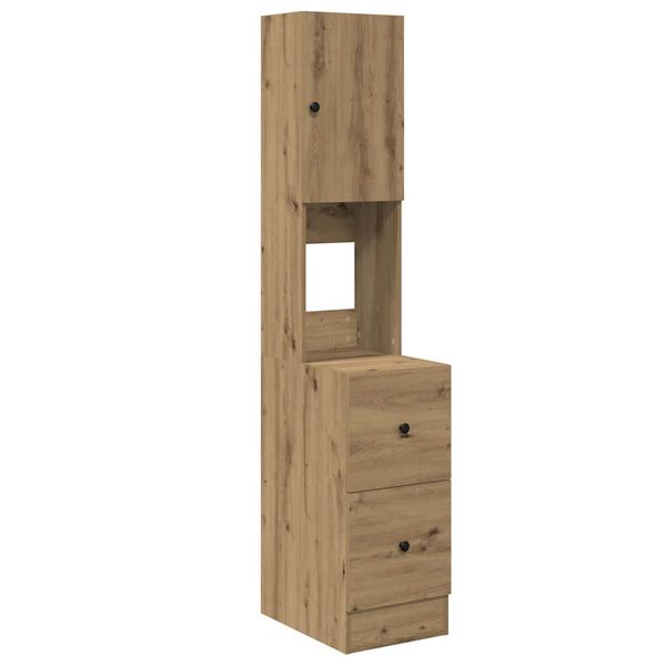 vidaXL Aparador de cocina con caj&oacute;n Roble artesanal 32 x 50 x 180 cm