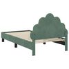 vidaXL Cama para niños con cabecero Verde Mar 80 x 160 cm Terciopelo