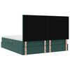 vidaXL Cama con almacenamiento y LED Verde oscuro 160 x 200 cm