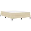 vidaXL Cama tipo Box Spring con colch&oacute;n Crema 140 x 190 cm tela
