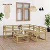 vidaXL Set de muebles de jard&iacute;n 6 pzas madera de pino impregnada verde