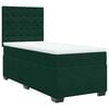 vidaXL Cama box spring con colch&oacute;n terciopelo verde oscuro 80x200 cm