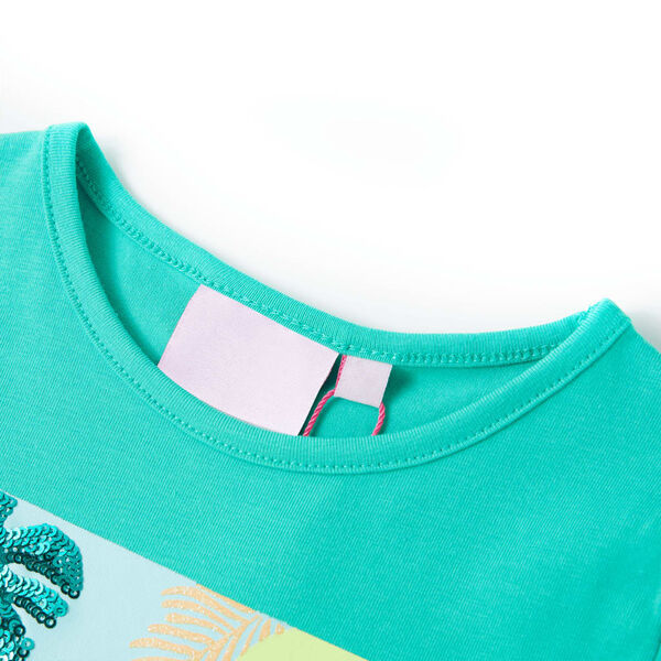 Camiseta infantil verde menta 140