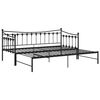 vidaXL Estructura sof&aacute; cama extra&iacute;ble sin colch&oacute;n metal negro 90x200cm
